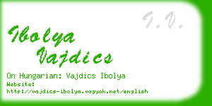 ibolya vajdics business card